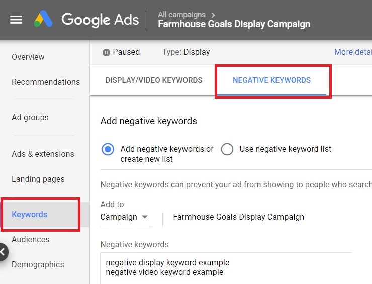 Exclude Negative Keywords in Google ads Bitvero Search Engine Marketing Company