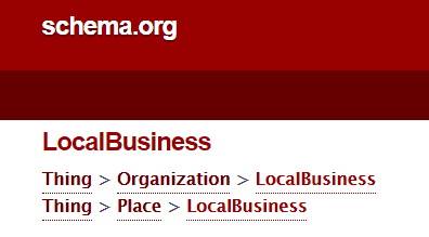 Schema Local Business