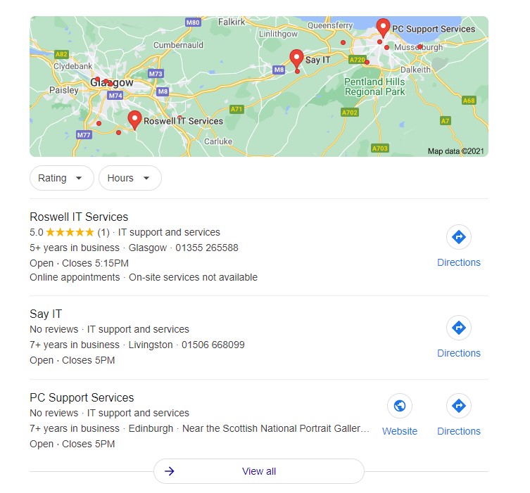 local seo results